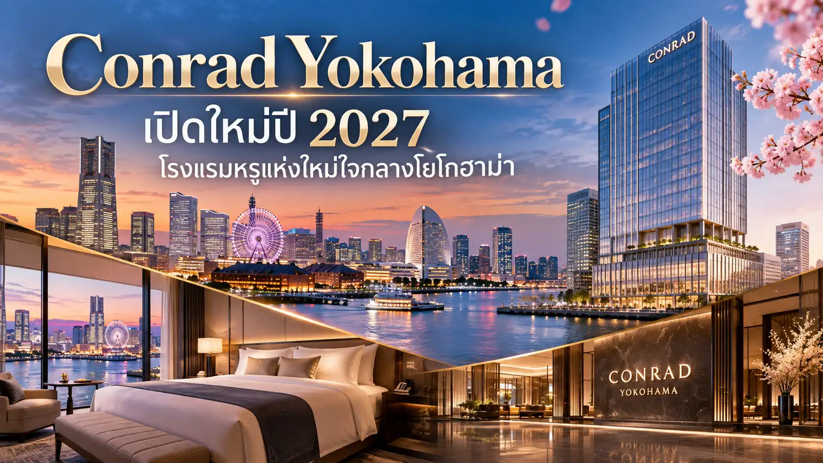 Conrad Yokohama เปิดใหม่ปี 2027 โรงแรมหรูแห่งใหม่ใจกลางโยโกฮาม่า
