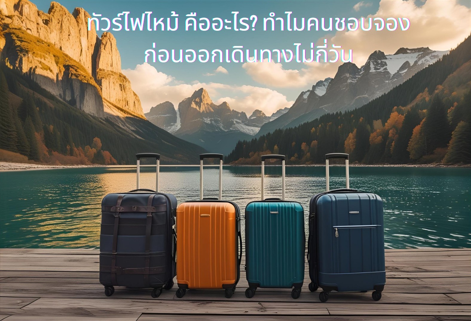 ทัวร์ไฟไหม้ คืออะไร? ทำไมคนชอบจองก่อนออกเดินทางไม่กี่วัน
