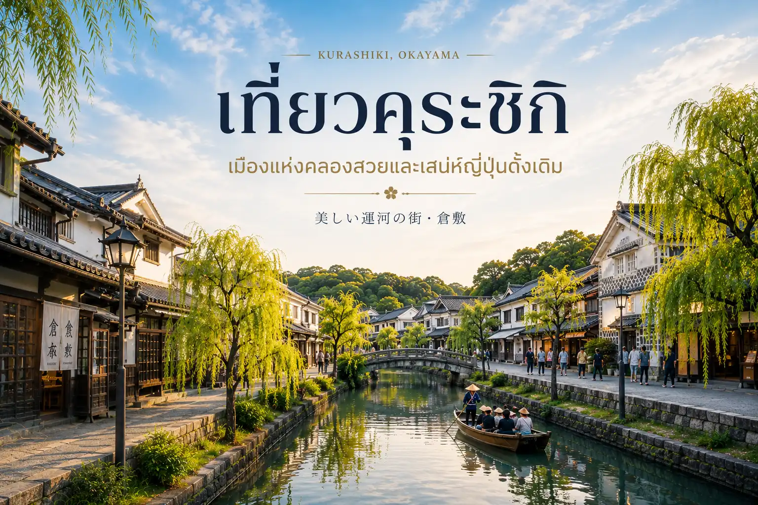 เที่ยวคุระชิกิ (Kurashiki) เมืองแห่งคลองสวยและเสน่ห์ญี่ปุ่นดั้งเดิม